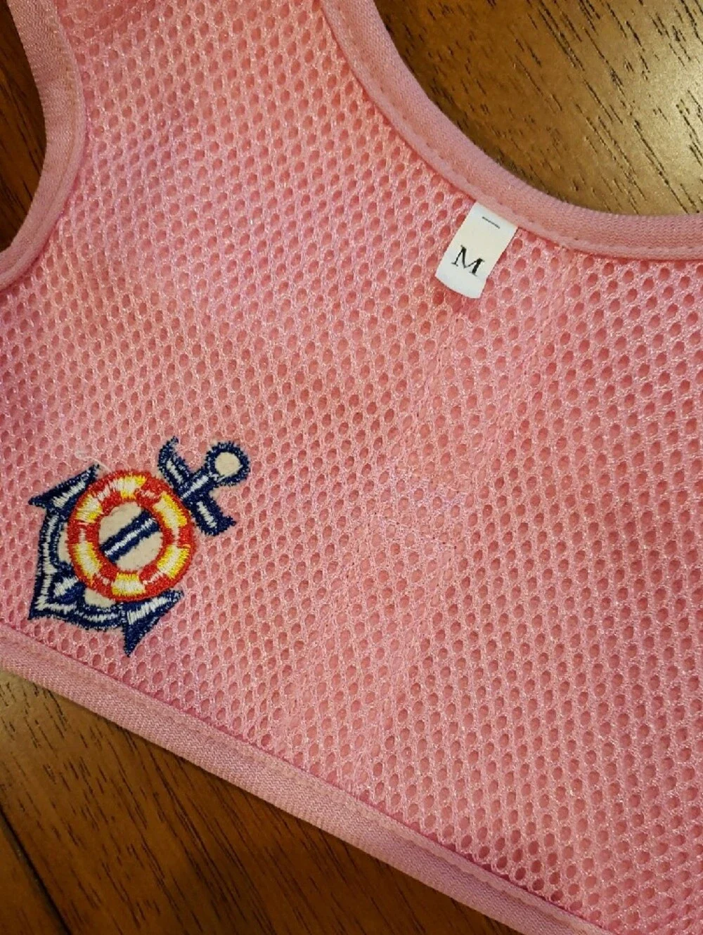 Pink Striped Sailor Look Dog Harness & Leash Set